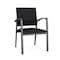 Lesro Newport Guest Chair Metal Frame, Charcoal, MD Black Upholstery NP1101 - alternate 1